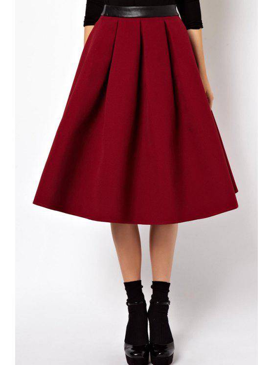 Бордовая юбка: с чем носить, миди, длинная, цвета марсала с фото