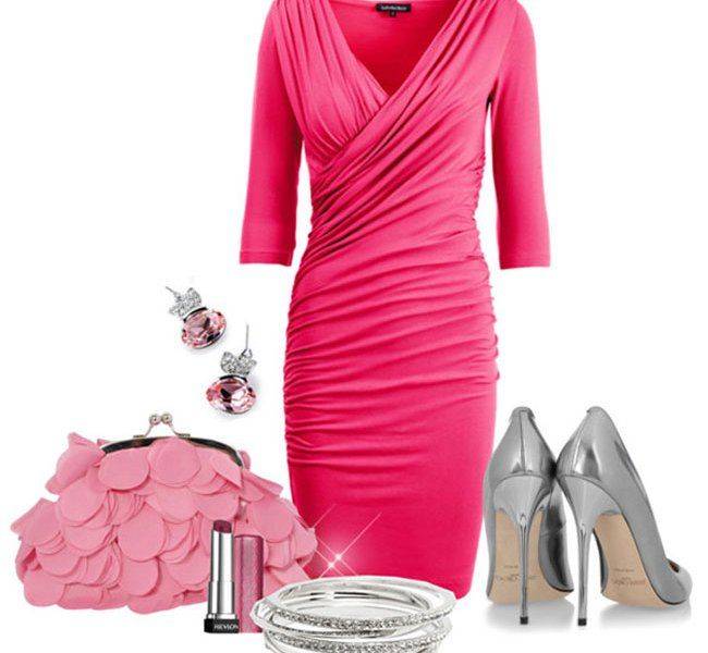 С чем носить розовое платье: примеры стильных образов с фото
