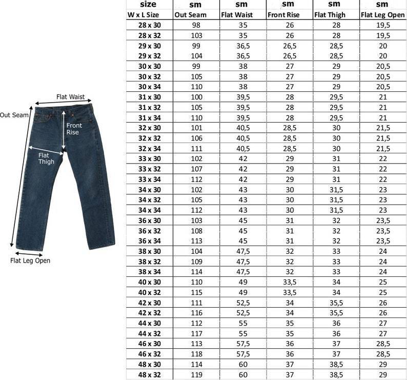 Размеры джинсов. размер джинсов мужских и женских: таблица
