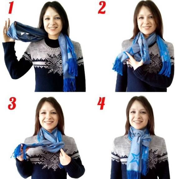 Как красиво завязать шарф на голове, подробные описания с фото