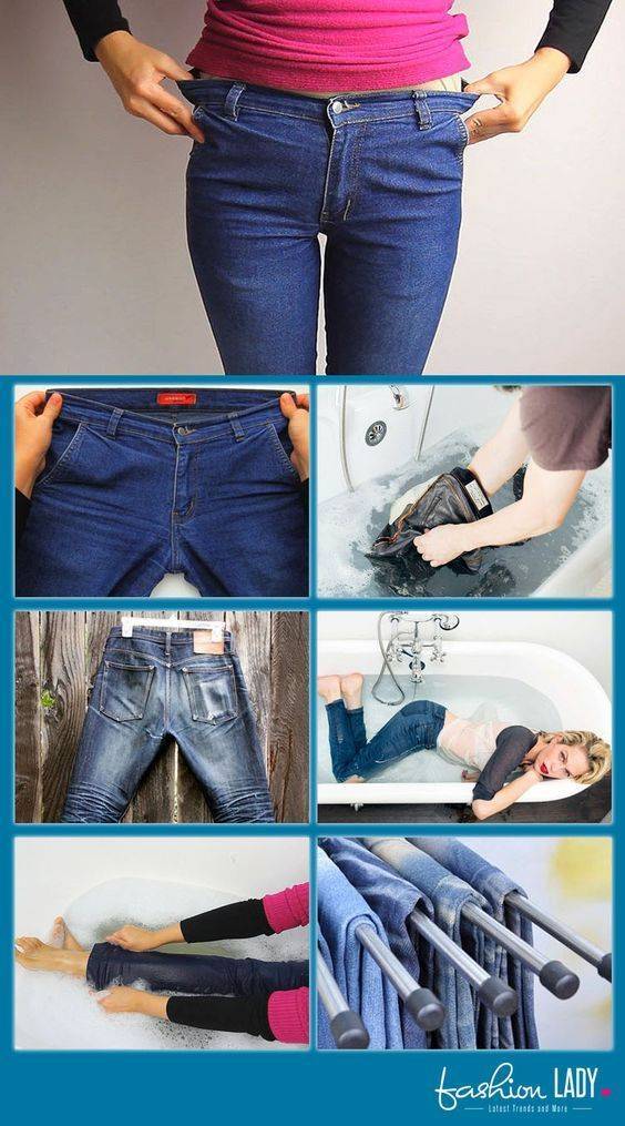 Как растянуть джинсы в домашних условиях: в поясе, в ширину, в длину, в ляшках, по бокам (фото)
