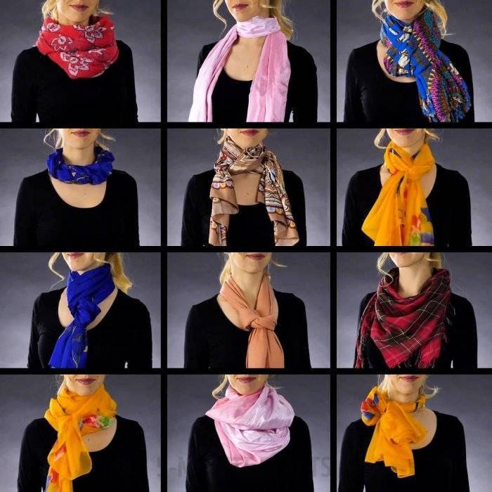 Как красиво завязать шарф на шее разными изыскаными способами
