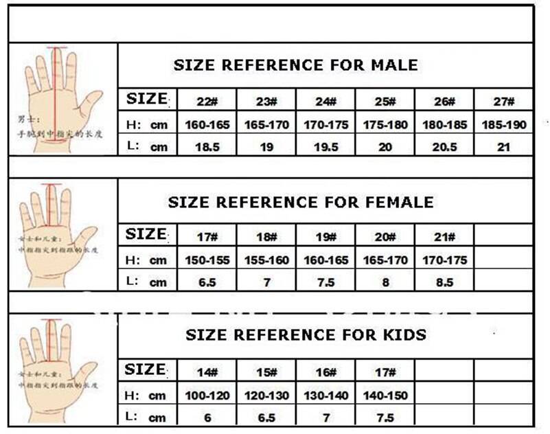 Размер перчаток (таблица), как определить размеры для мужчин и женщин