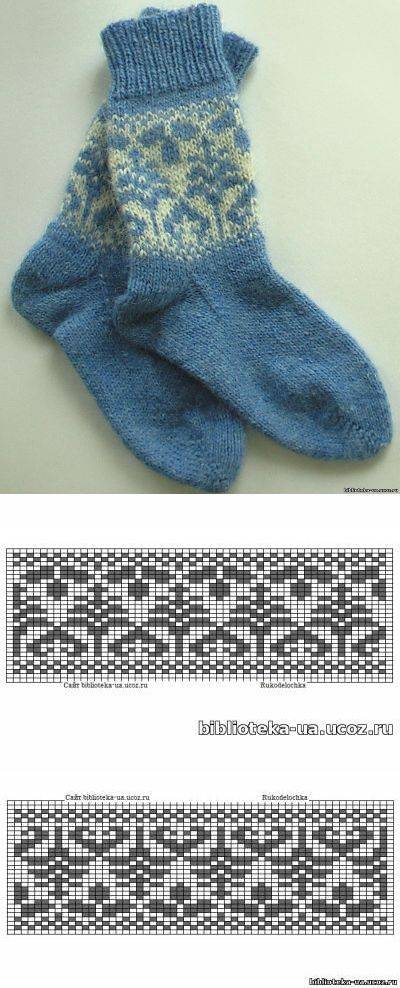 Красивые носки спицами ленивым жаккардом - все о вязании