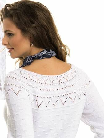 Пуловер для девочки с ажурными рукавами и спинкой - вязание - страна мам