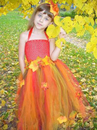 Как сшить платье ребенку на золотую осень