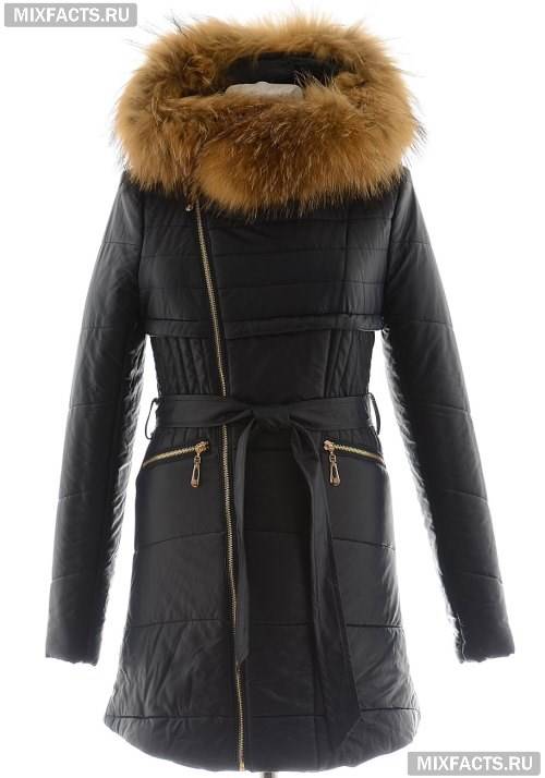 Модные пальто женские зимние на синтепоне с капюшоном (50 фото)