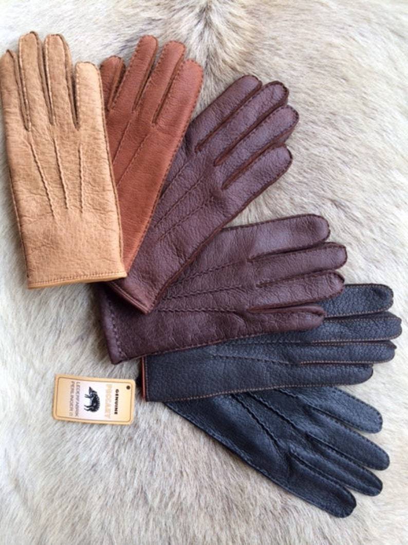 Кожаные мужские перчатки (77 фото): зимние модели из оленьей кожи на меху и тонкие коричневые демисезонные