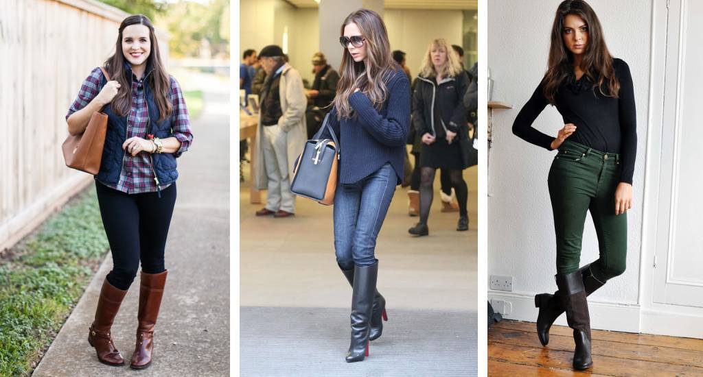 Как носить ботинки с джинсами женщинам зимой, осенью, весной. фото модных образов
