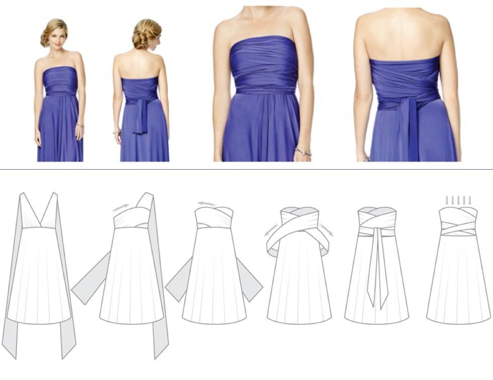 Платье трансформер: варианты коротких и длинных платьев. как сшить платье трансформер со съемной юбкой своими руками?