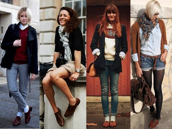 Женские оксфорды с чем носить такие туфли - фото модных сочетаний