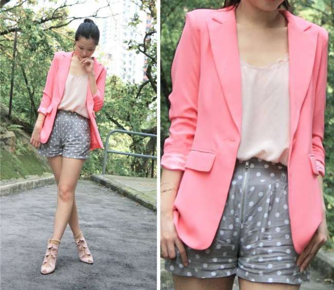 С чем носить женский розовый пиджак – светло, нежно, бледно, темно розовый пиджак