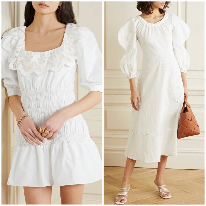 Белые платья из хлопка с кружевом – комфортно и стильно
