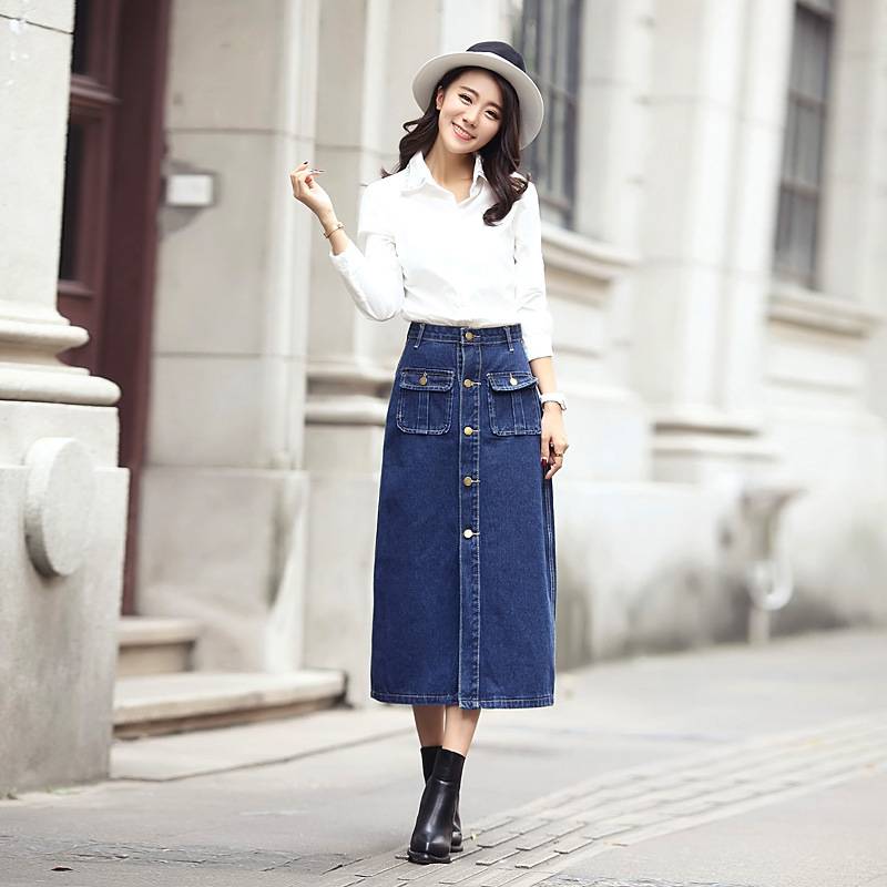 С чем носить джинсовую юбку: самые модные образы (80+ фото) – каблучок.ру