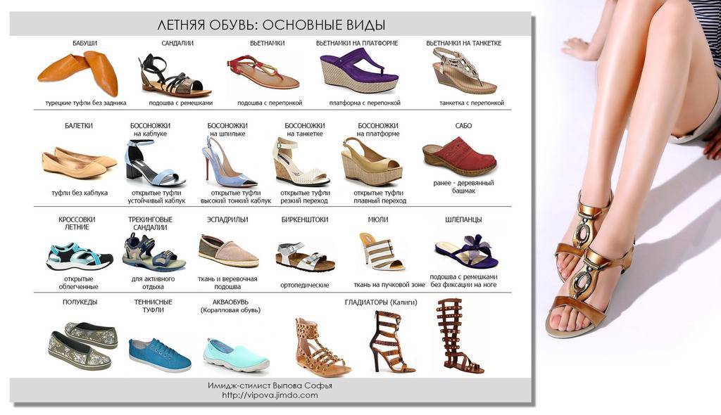 Виды летней обуви: разбираемся в названиях - luxxy