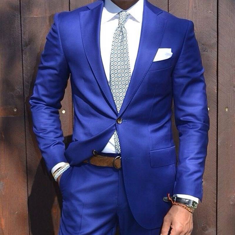 Разновидности синих мужских костюмов, идеи стильных образов