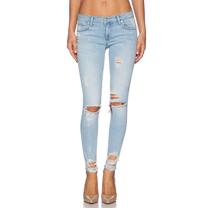 Женские джинсы с дырками на коленях: модные модели 100 фото