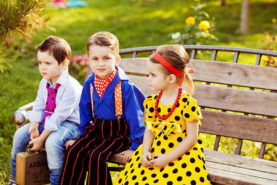 Костюмы стиляги для детей, для девочки и мальчика, выпускной в садике в стиле стиляги, образ