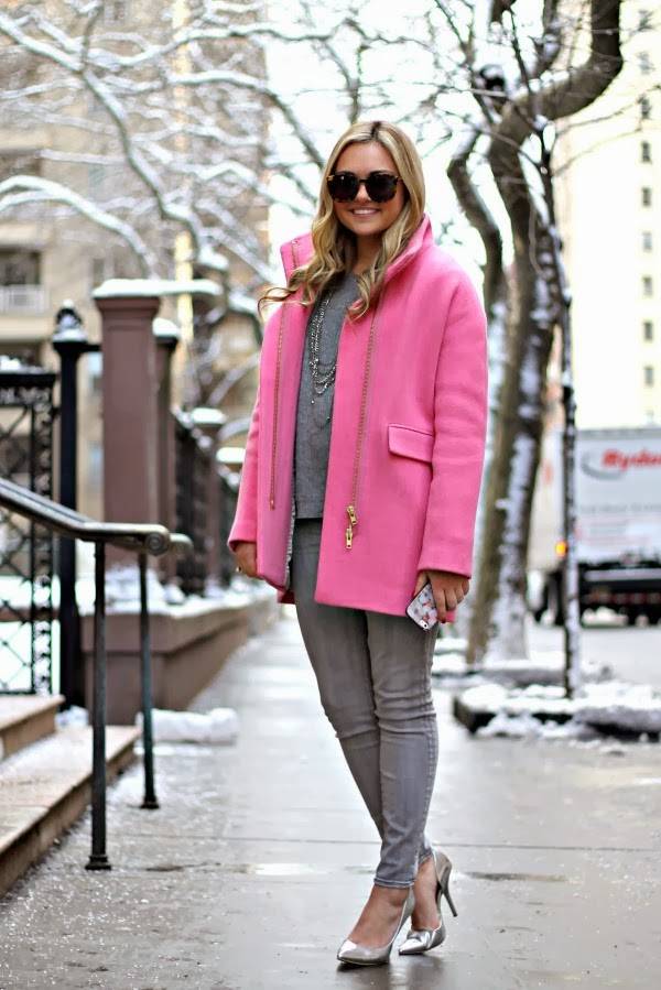 Модное розовое пальто. кому идет, с чем носить. фото