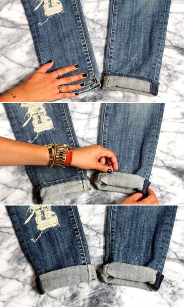 Подвернутые джинсы: как правильно делать подвороты