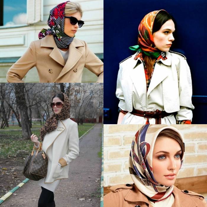Как стильно завязать шарф на голову