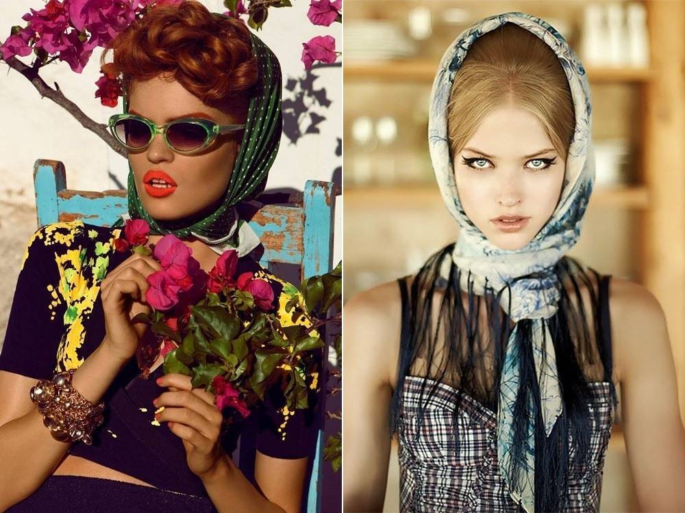 Как завязать платок на голове — красиво, стильно, современно