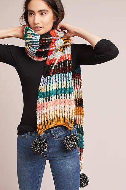 Полосатый шарф: как связать шарф в полоску - инструкция и схемы