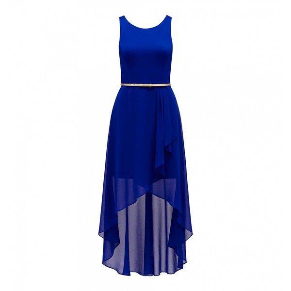 Синее платье в пол (68 фото): вечернее, на выпускной, в греческом стиле, с открытой спиной, с разрезом
