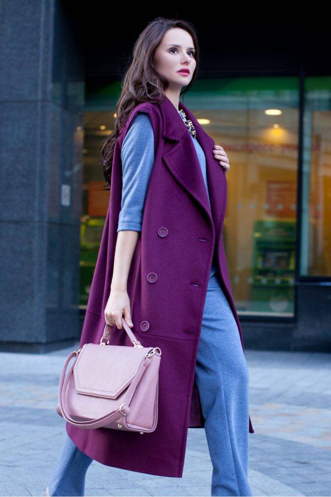 Фиолетовое пальто: кому пойдет и с чем носить?