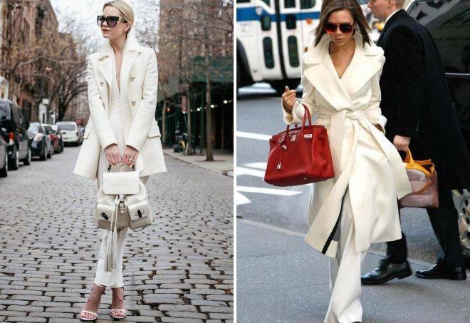 Белое пальто: с чем носить, кому подходит, как подобрать обувь и аксессуары