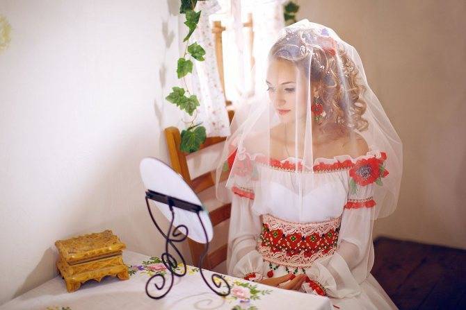 Свадебные платья в русском стиле традиционные и современные