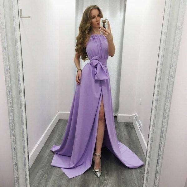 Фиолетовое или сиреневое платье с чем носить фото