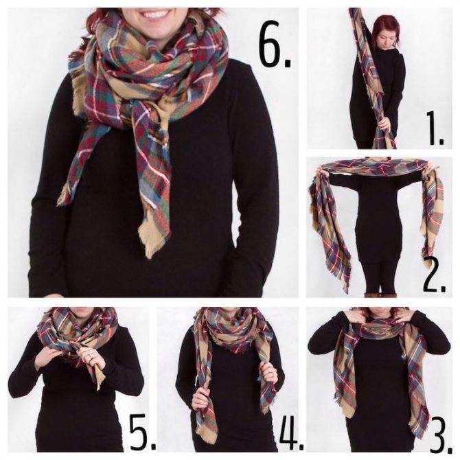 Как завязать шарф на шее. способы завязать шарф, схемы и фото
