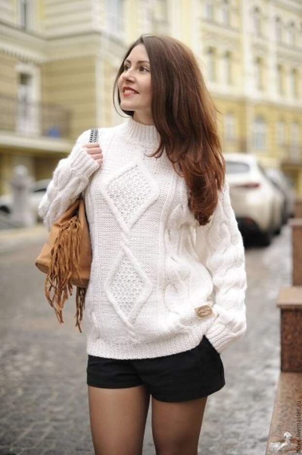 Белый свитер: женские, мужские модели на фото, с чем носить, как ухаживать