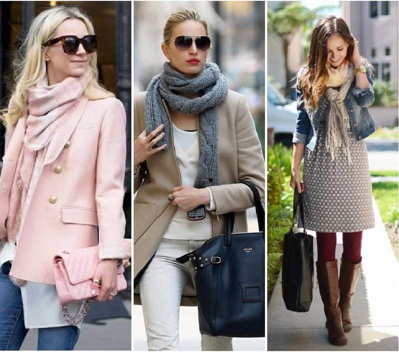 Шарф на пальто: как красиво завязать