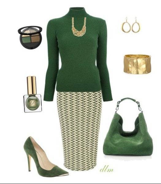 Зеленый цвет в одежде — как и с чем носить
