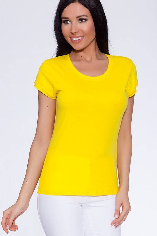 Желтые футболки (54 фото) — с чем носить однотонную ярко-желтую футболку без рисунка