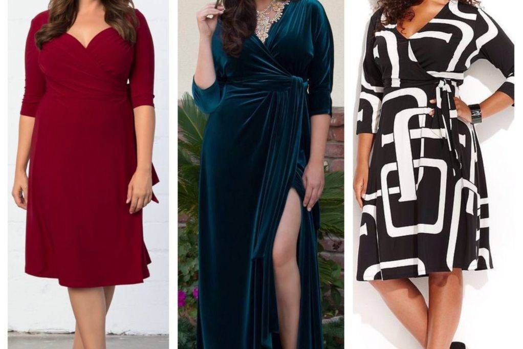 Модели платьев для полных женщин после 50 лет с животом