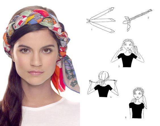 Как завязать летний платок на голове