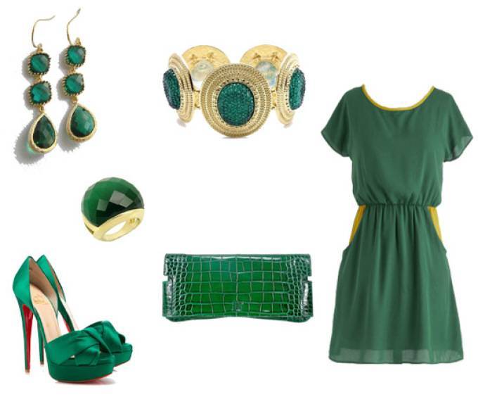 C чем носить зеленое платье, или пусть зеленого будет больше!