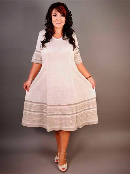 Платья из льна для полных женщин: фасоны сарафанов с кружевом
