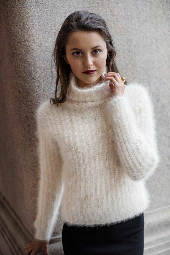 Белый свитер: женские, мужские модели на фото, с чем носить, как ухаживать