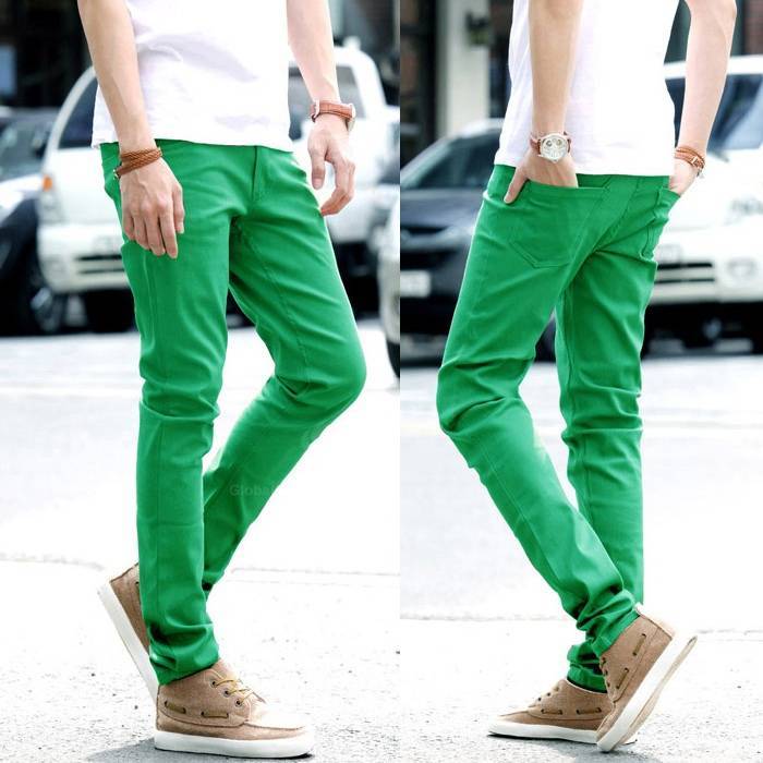 С чем носить зеленые штаны?