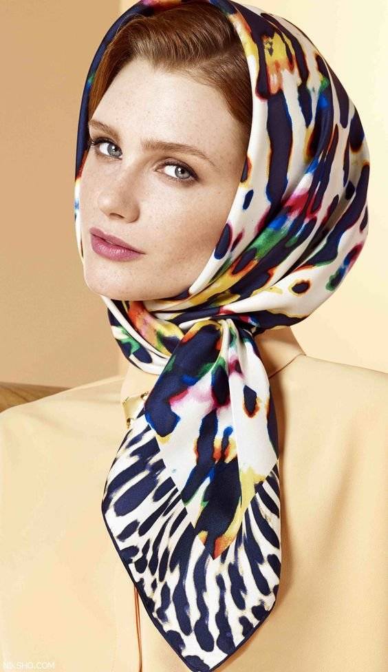 Как стильно завязать платок на голову - 7 способов с пошаговой инструкцией