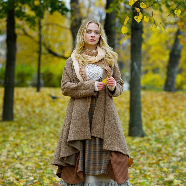 Модное пальто в стиле бохо: фото фасонов и декора