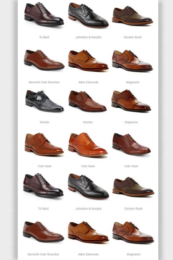 Все виды мужской обуви: классической и спортивной