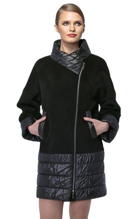 Модные комбинированные пальто — с мехом, плащевкой, кожей и другими материалами