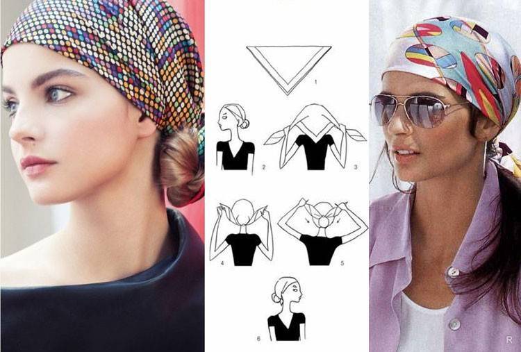 Как красиво завязывать платок на голову - способы и пошаговое фото
