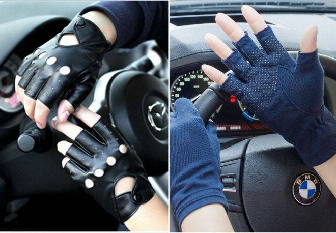 Мужские автомобильные перчатки: кожаные, без пальцев и другие