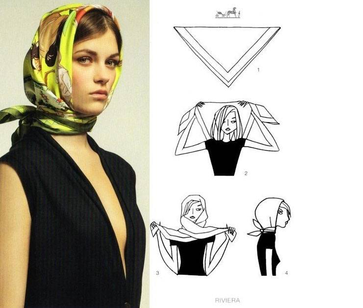 Как красиво повязать платок на голову зимой: 20 образов